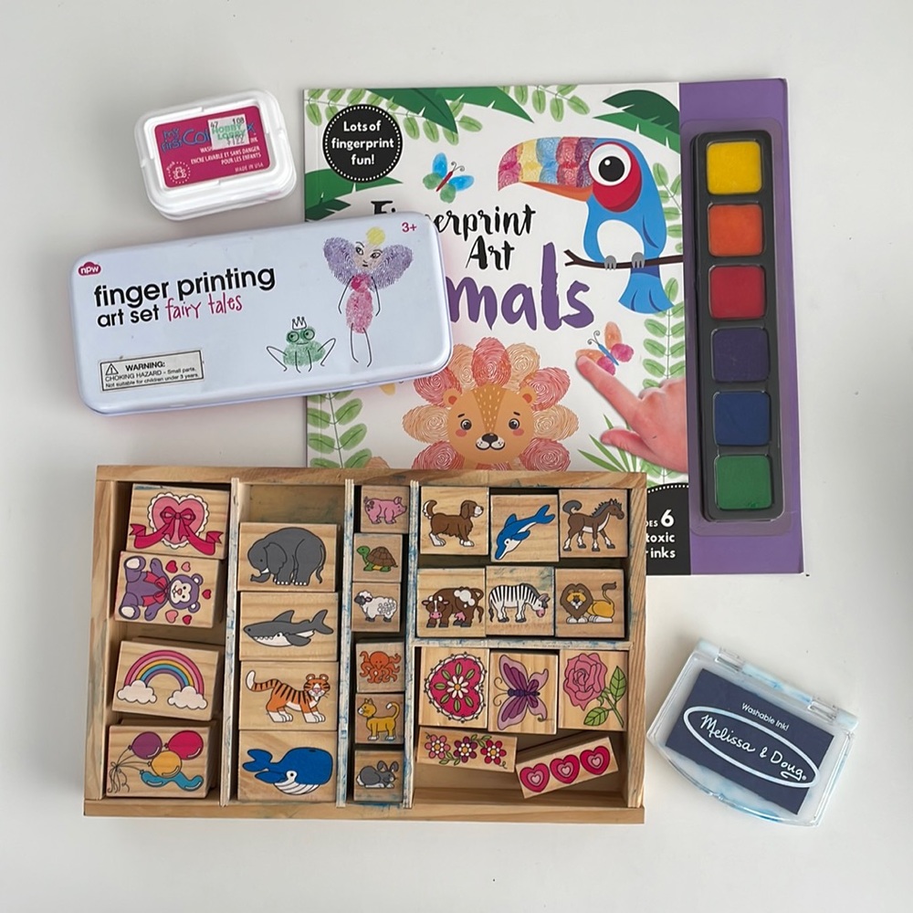 Melissa & Doug Stamp Bundle - Two Sets + Ink Pads, Activity Book & Fairy Set